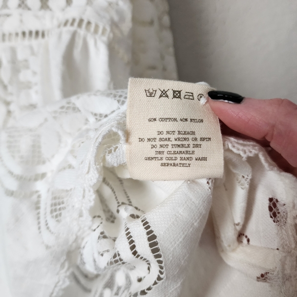 SPELL x REVOLVE sheer Clover lace blouse in white size XL - Picture 5 of 9